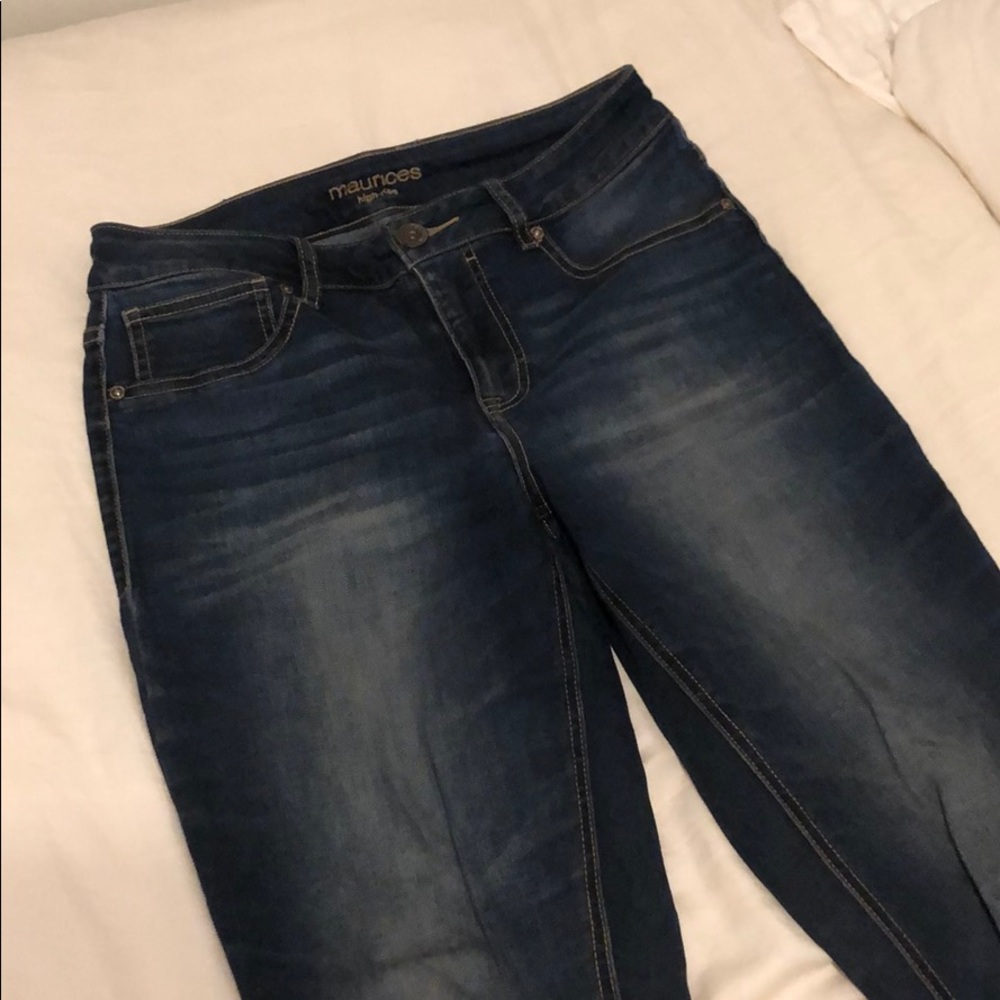 High-Rise Blue Jeans